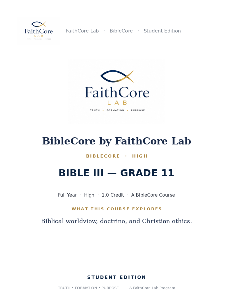 Bible III (Grade 11) cover