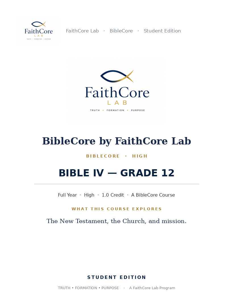 Bible IV (Grade 12) cover