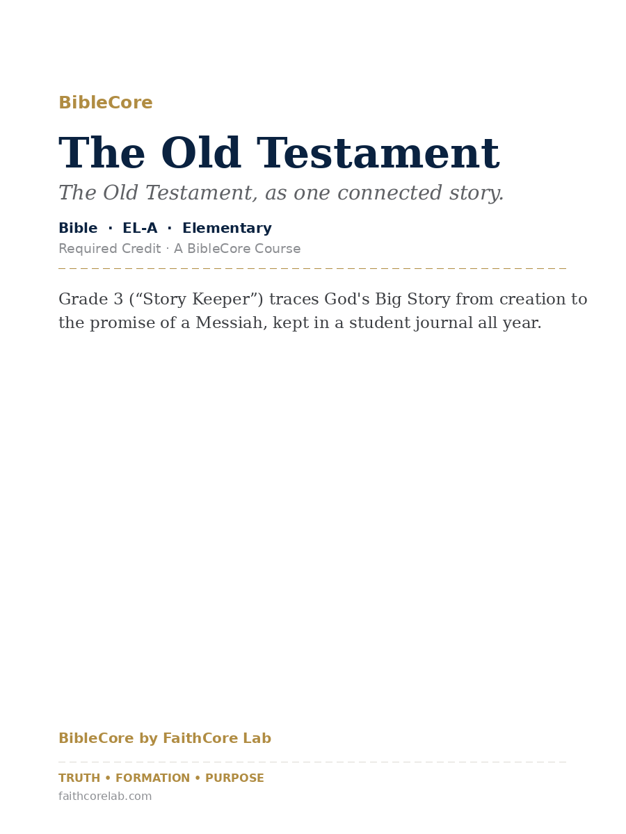 Bible — Grade 3 course cover