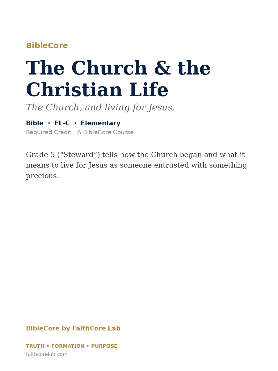 Bible — Grade 5 course cover