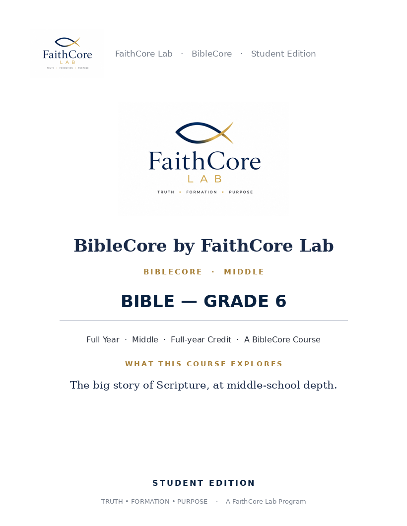 Bible — Grade 6 cover