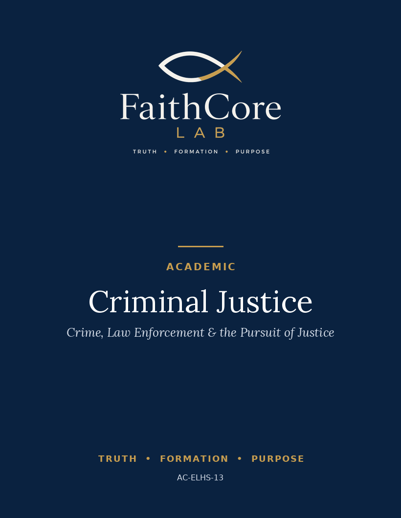Criminal Justice course cover