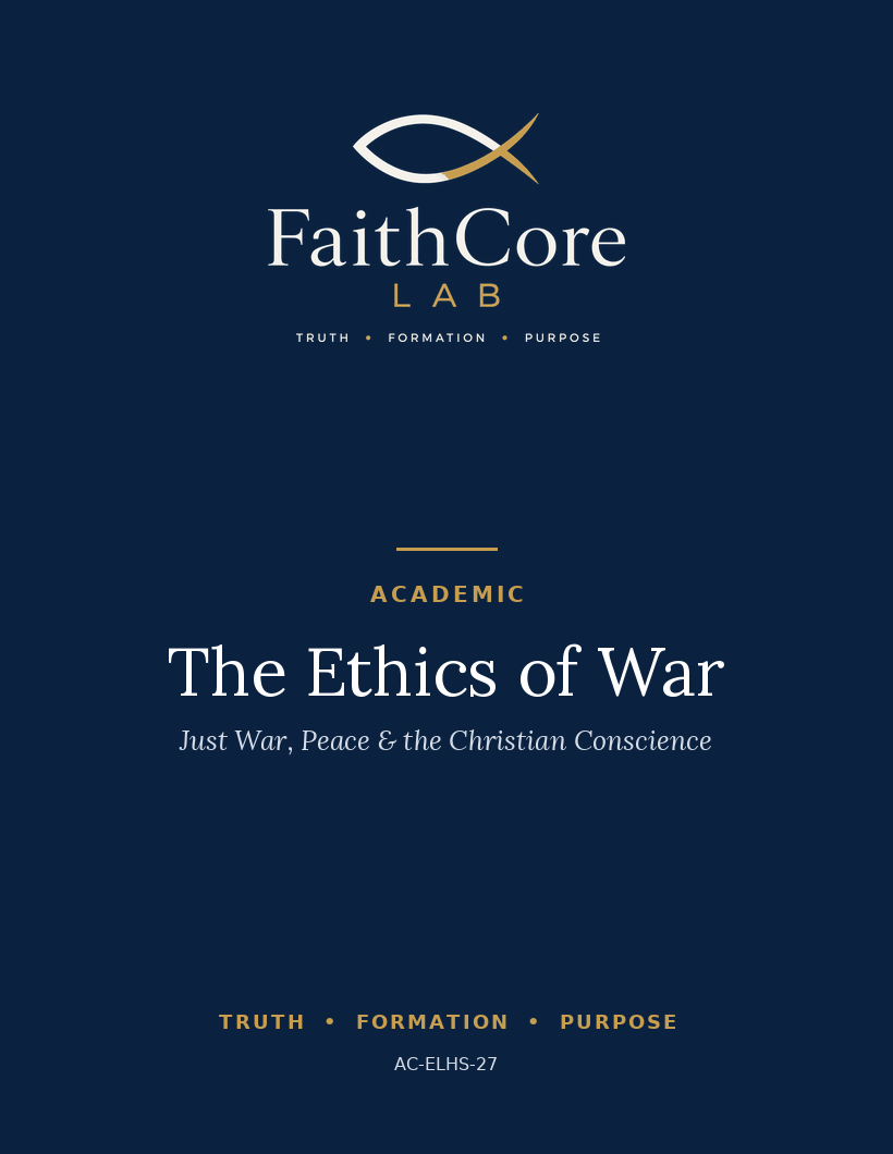 The Ethics of War: Just War, Peace & the Christian Conscience course cover