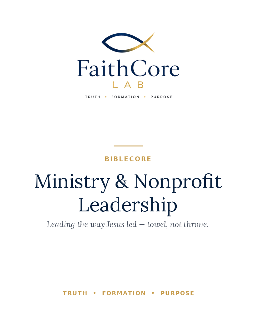 Ministry & Nonprofit Leadership course cover