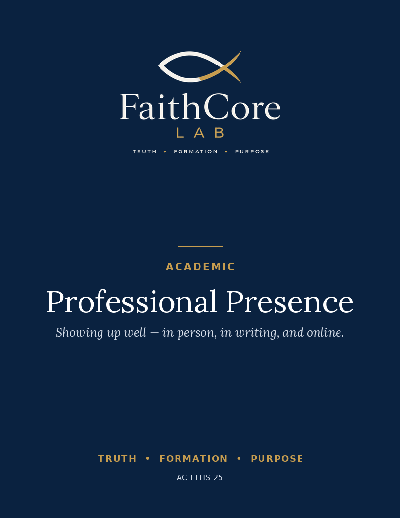 Professional Presence course cover