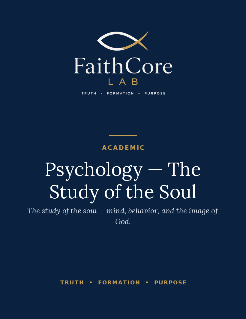 Psychology — The Study of the Soul course cover