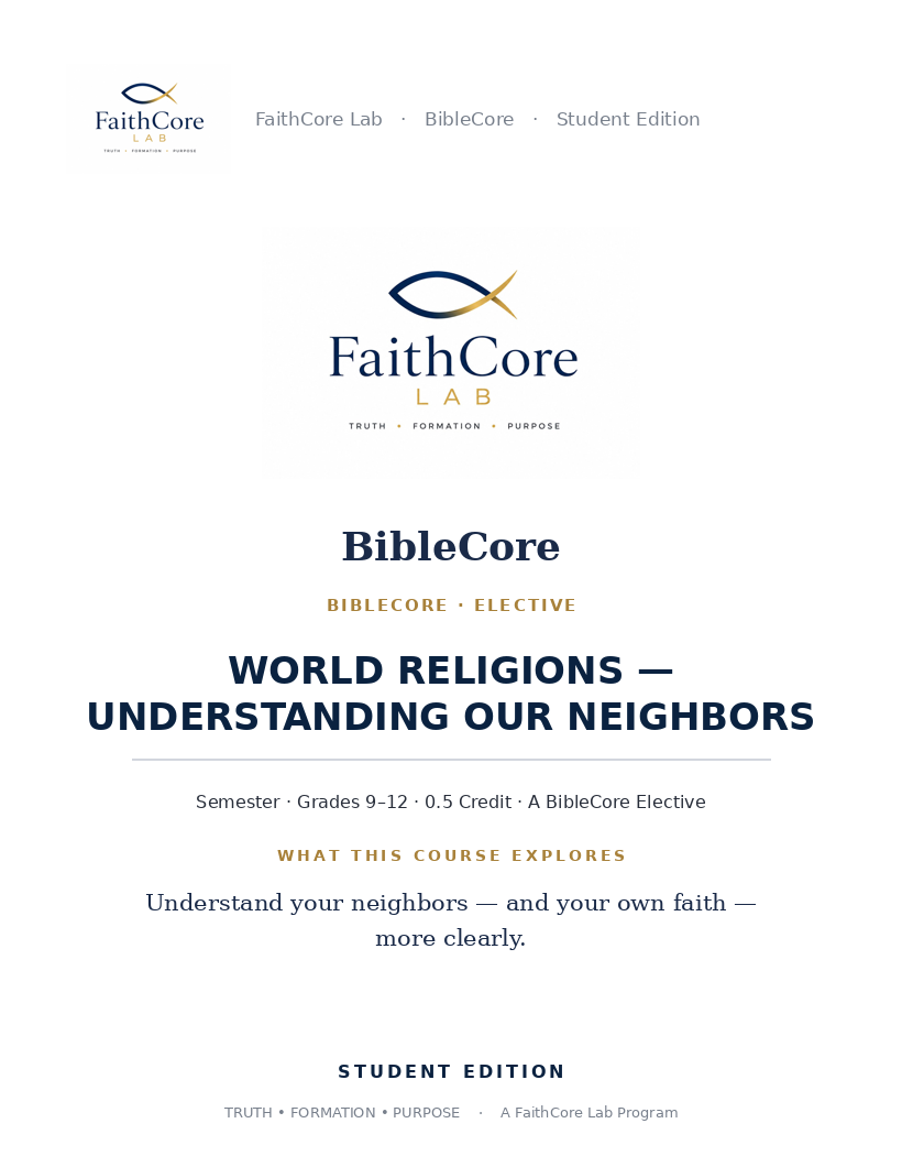 World Religions — Understanding Our Neighbors course cover